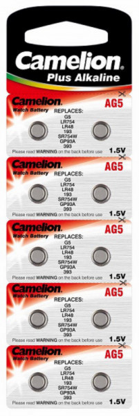 Knopfbatterien Ag 5/Lr48/Lr754/393 Camelion 